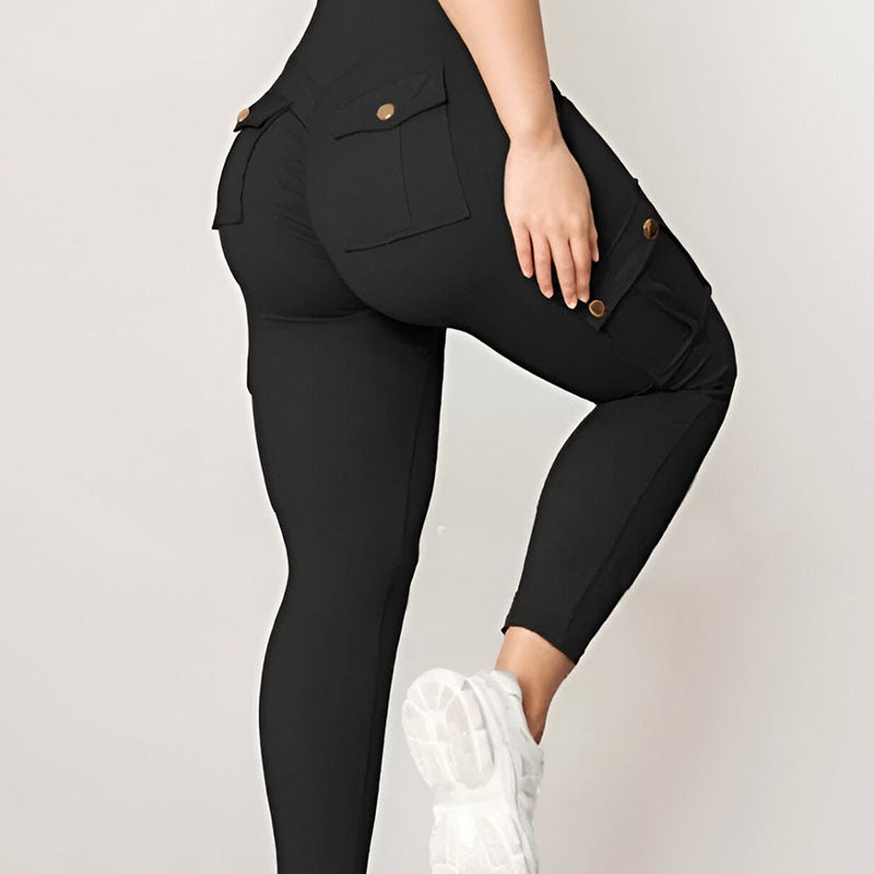 🔥👖Damskie seksowne legginsy z kieszeniami, spodnie do fitnessu i dresu