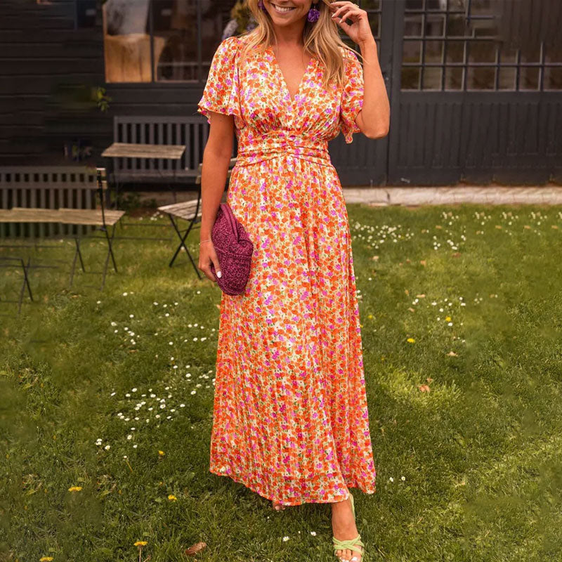 🔥👗Damska romantyczna sukienka w kwiaty w stylu vintage