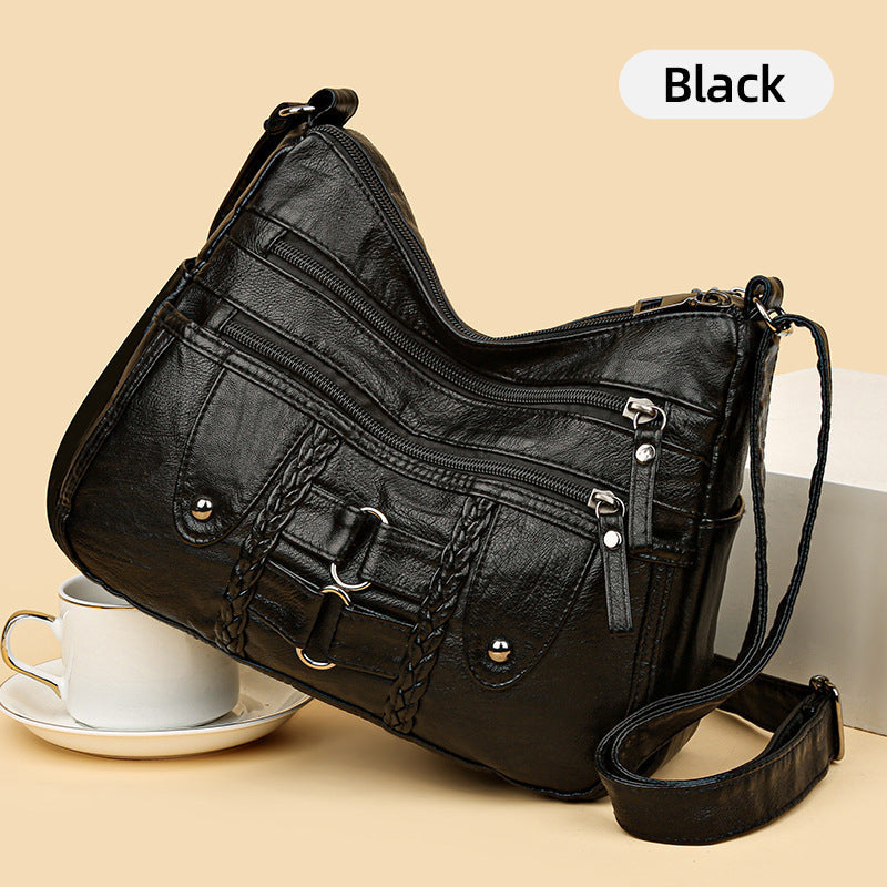🔥👜Torebka damska w stylu retro o dużej pojemności z miękkiej skóry