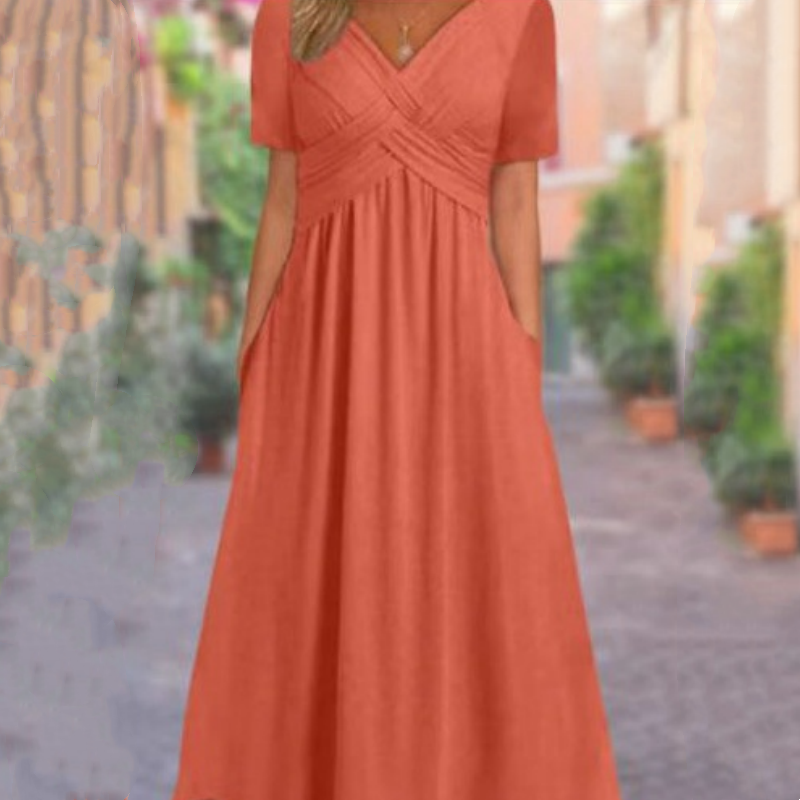 🔥👗Elegancka sukienka damska | klasyczny krój z dekoltem w szpic