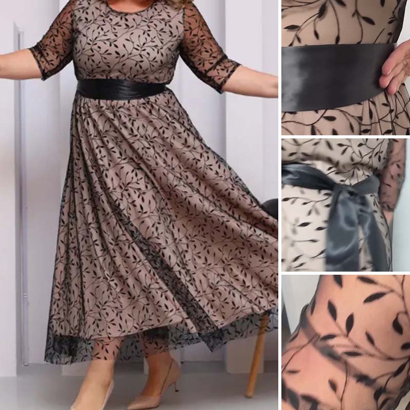🔥👗Damskie sukienki w kwiaty z rękawami o średniej długości