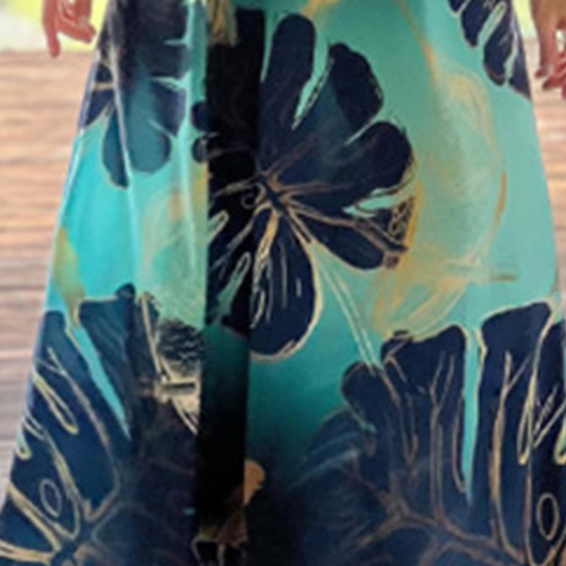 🔥👗Damska luźna, wzorzysta, bezrękawnikowa sukienka maxi