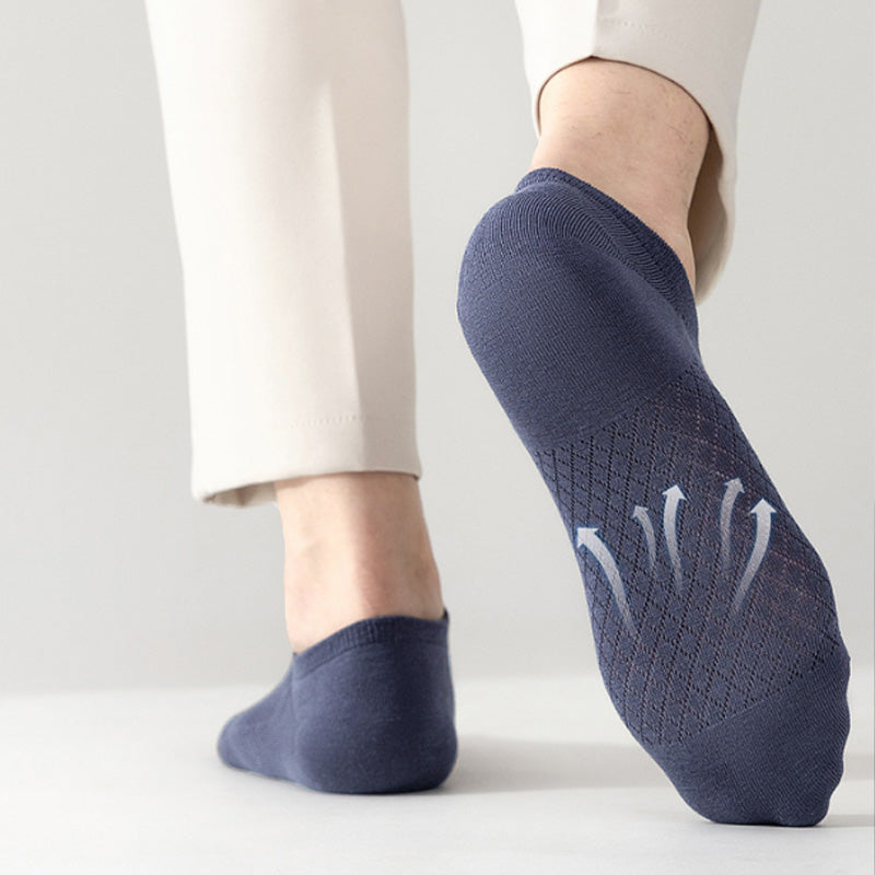 🔥🧦 Męskie skarpetki z siateczki w jednolitym kolorze – oddychające, odprowadzające wilgoć i zapewniające całodzienny komfort