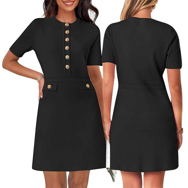 🔥👗Elegancka klasyczna sukienka damska slim fit