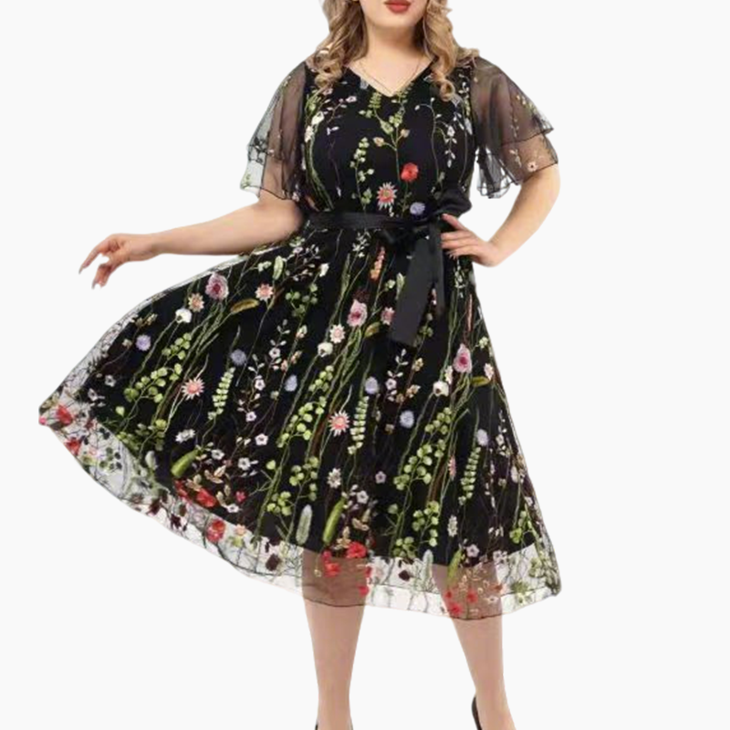 🔥👗 Elegancka i zwiewna sukienka w kwiaty