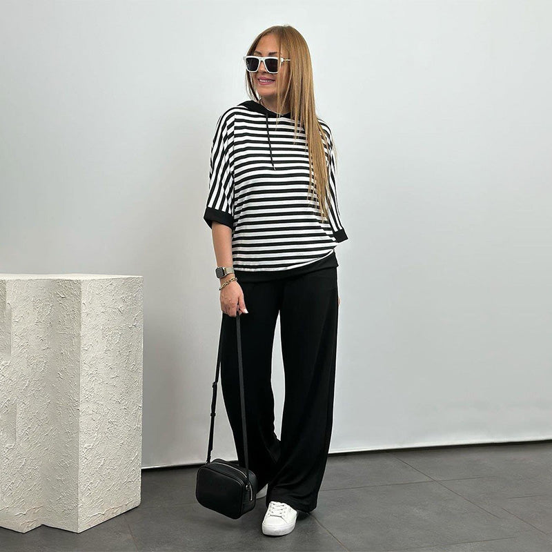🔥👚👖Damski elegancki 2-częściowy zestaw na co dzień