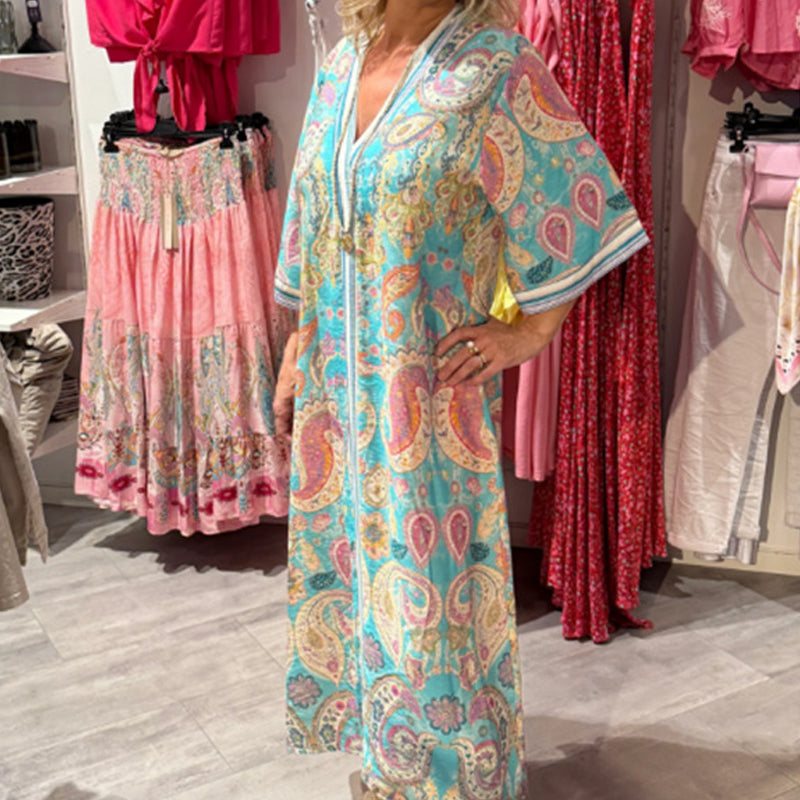 🔥👗Damska wygodna luźna sukienka z nadrukiem