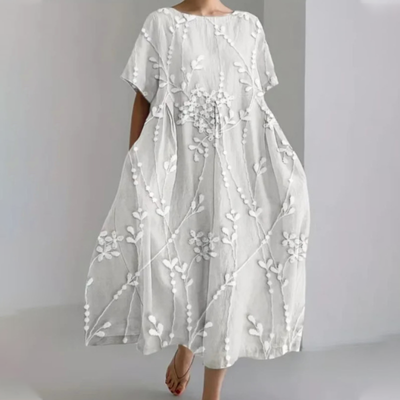 🔥👗Damska, miękka, swobodna, luźna, luźno dopasowana sukienka midi