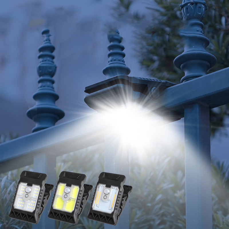 🔥✨Zewnętrzna lampa solarna z klipsem i czujnikiem ruchu