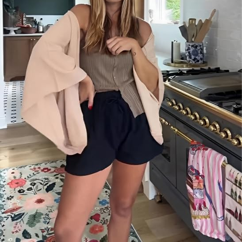 🔥👚Damski luźny szal z rękawem 3/4 z przodu i otwartym przodem