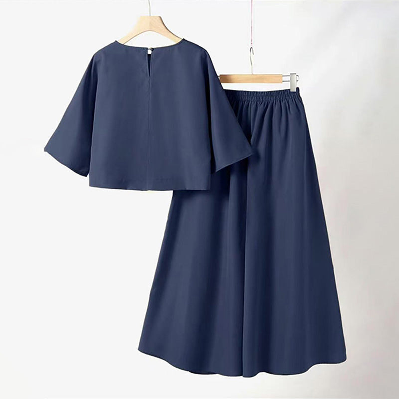 🔥👚👖【S-XL】Luźna koszulka damska + luźne spodnie, dwuczęściowy zestaw