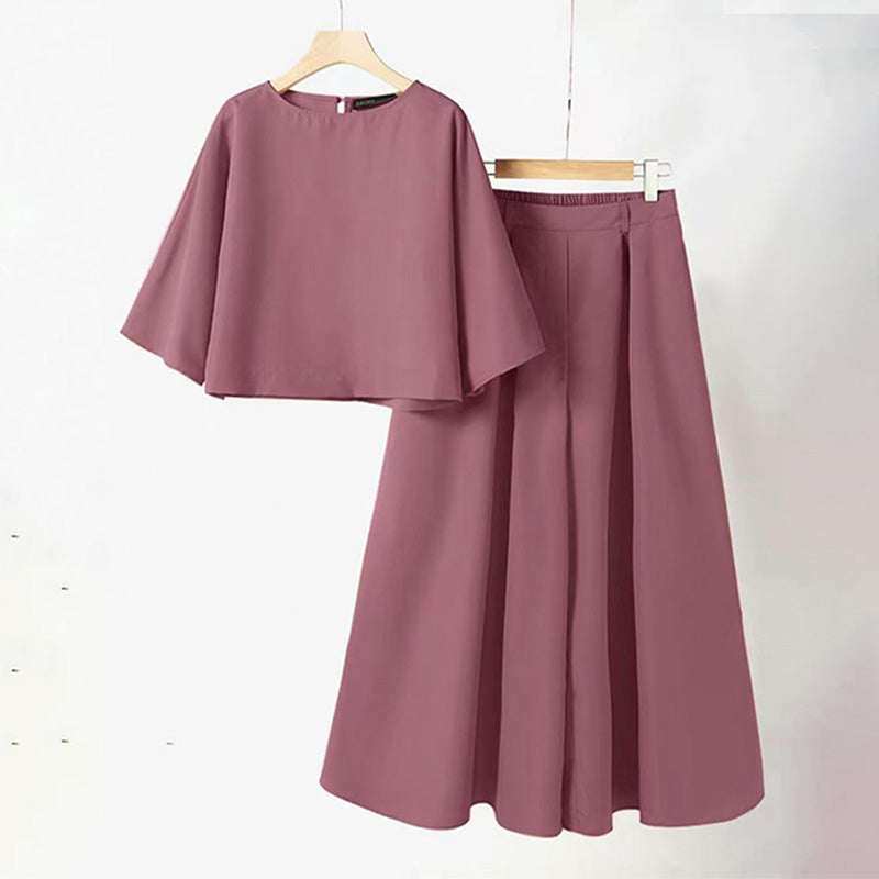 🔥👚👖【S-XL】Luźna koszulka damska + luźne spodnie, dwuczęściowy zestaw