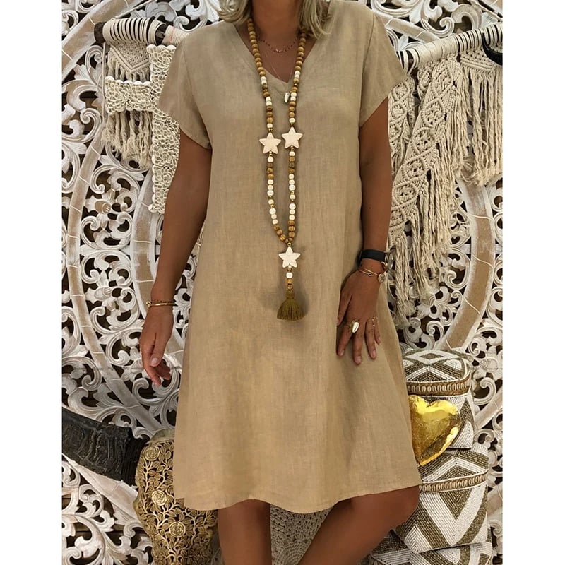 🔥👗Wiosna/Lato Klasyczne Sukienki Lniane 100% 3