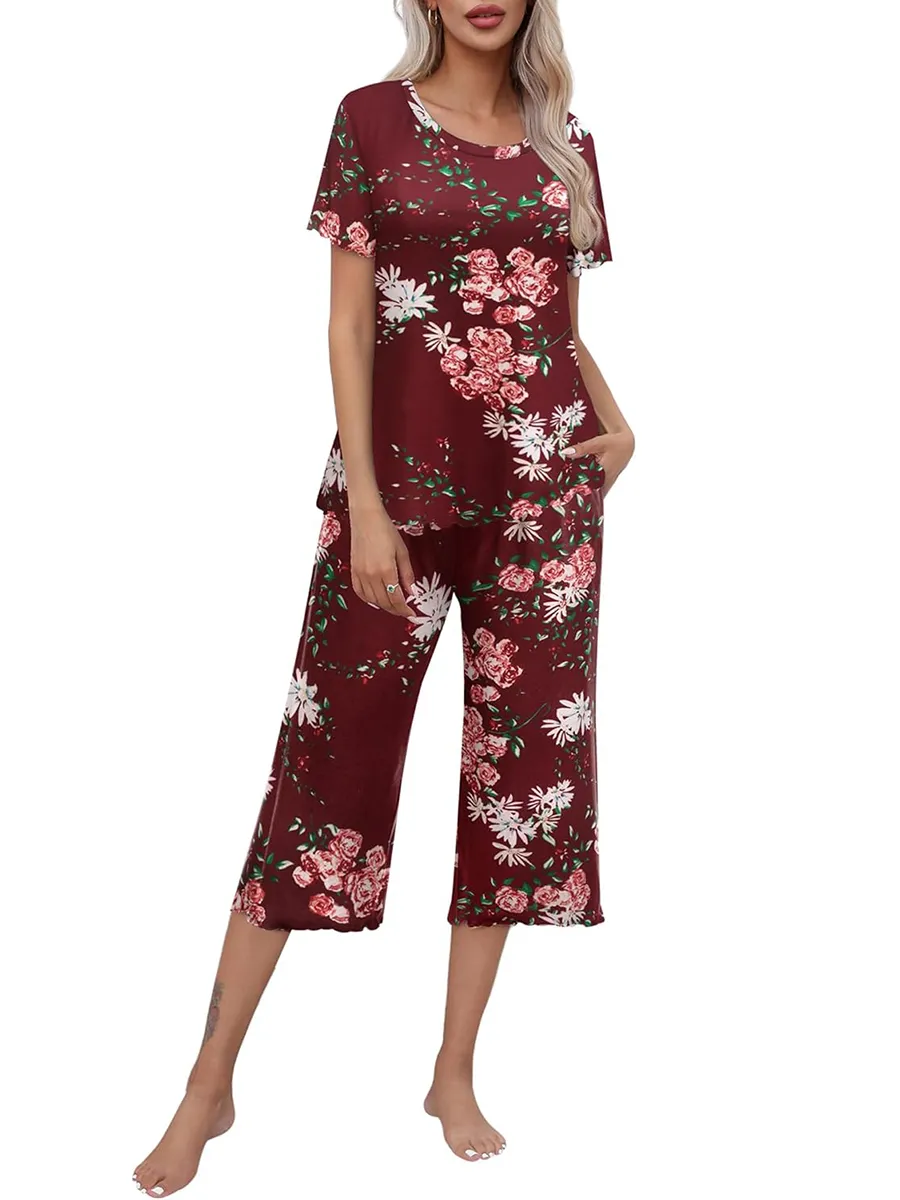 🔥👚👖【S-2XL】Nowa piżama damska z nadrukiem