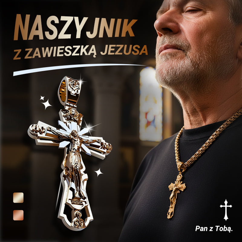 🔥✨Naszyjnik z zawieszką z poświęceniem Świętego Jezusa