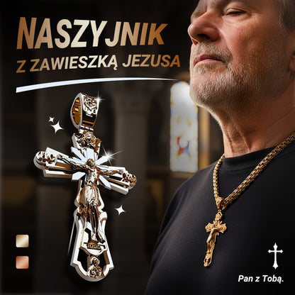🔥✨Naszyjnik z zawieszką z poświęceniem Świętego Jezusa