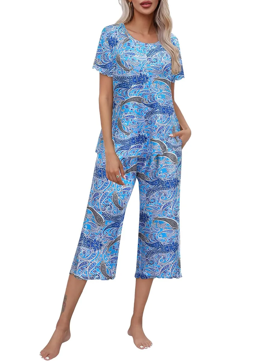 🔥👚👖【S-2XL】Nowa piżama damska z nadrukiem