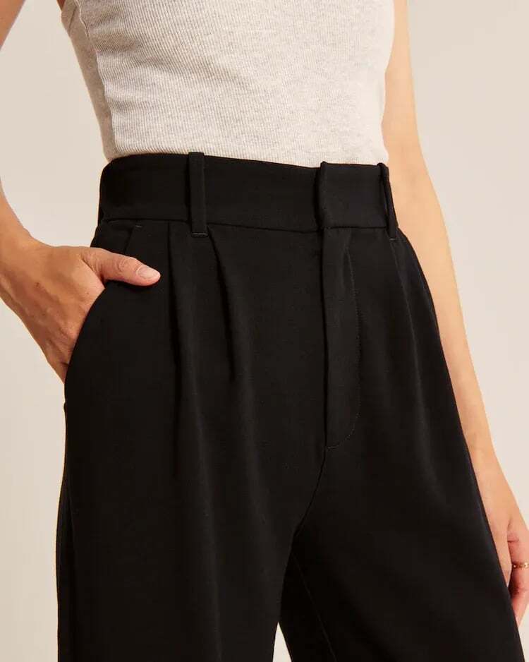 🔥👖Lekkie, dopasowane, szerokie spodnie nogawkowe