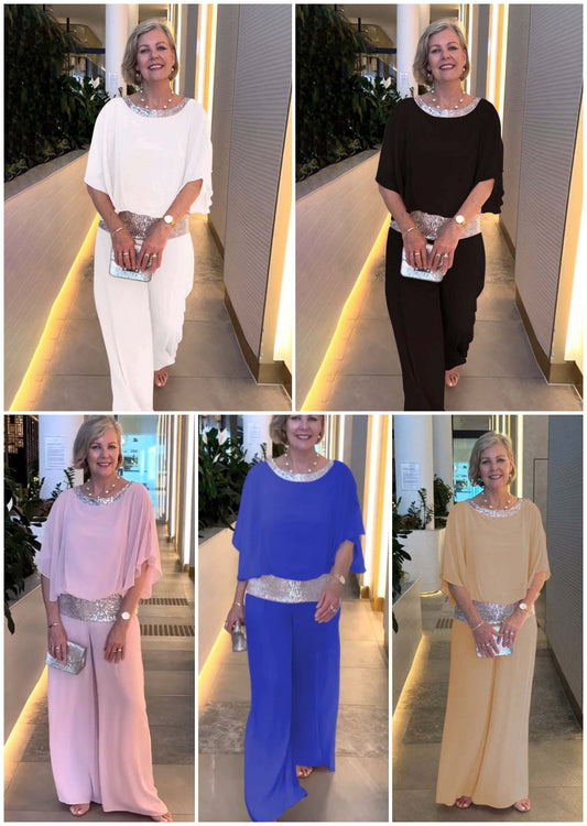 🔥👚👖Elegancki damski zestaw 2 sztuk