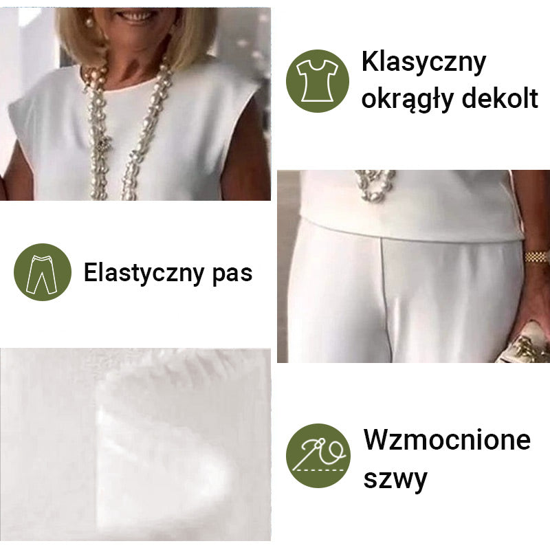 🔥👚👖Dwuczęściowy damski lniano-bawełniany top i spodnie