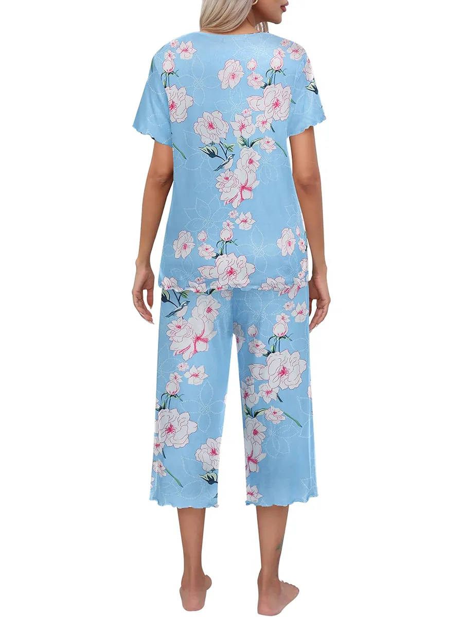 🔥👚👖【S-2XL】Nowa piżama damska z nadrukiem