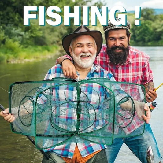 🔥🐟 Automatyczna składana siatka dla wędkarzy – wzmocniona nylonowa siatka wędkarska 🎣✨