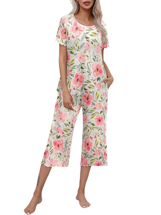 🔥👚👖【S-2XL】Nowa piżama damska z nadrukiem