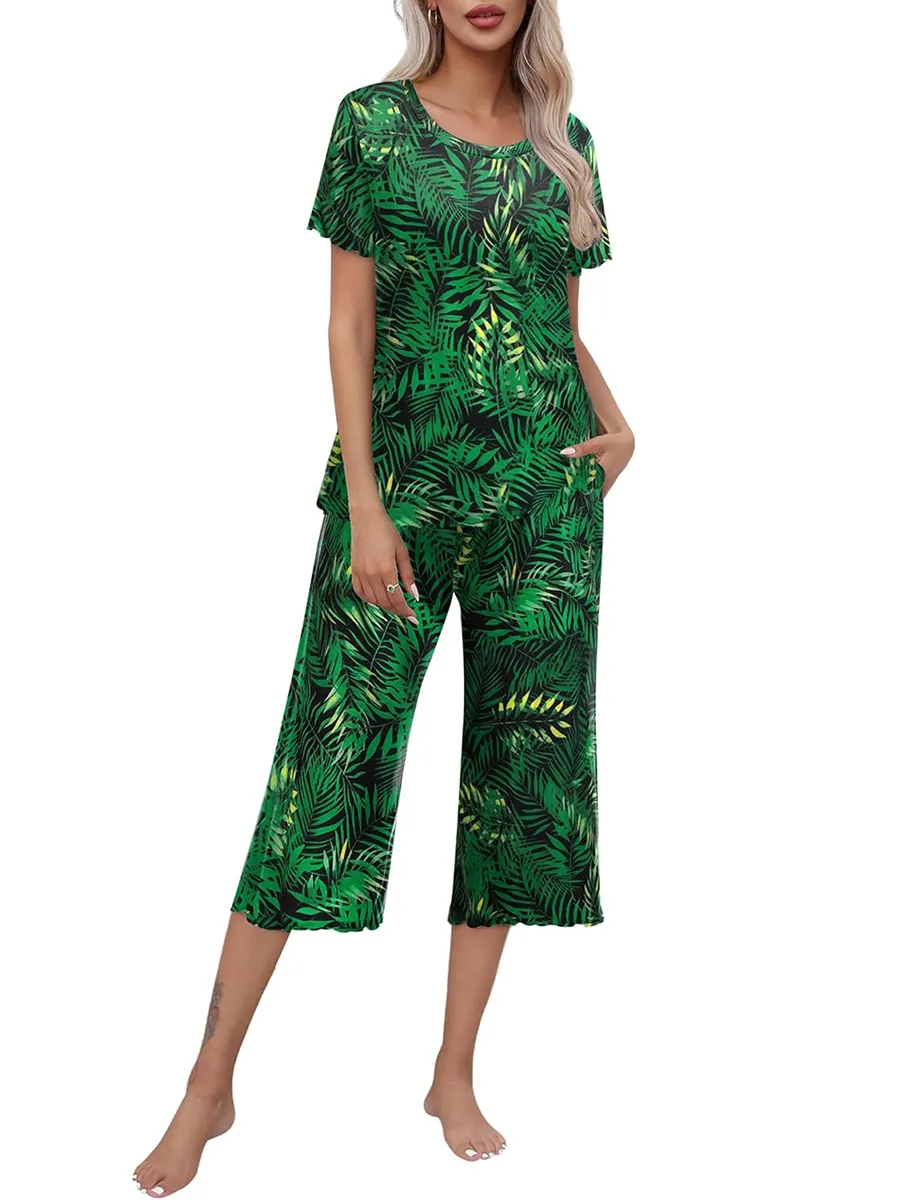🔥👚👖【S-2XL】Nowa piżama damska z nadrukiem