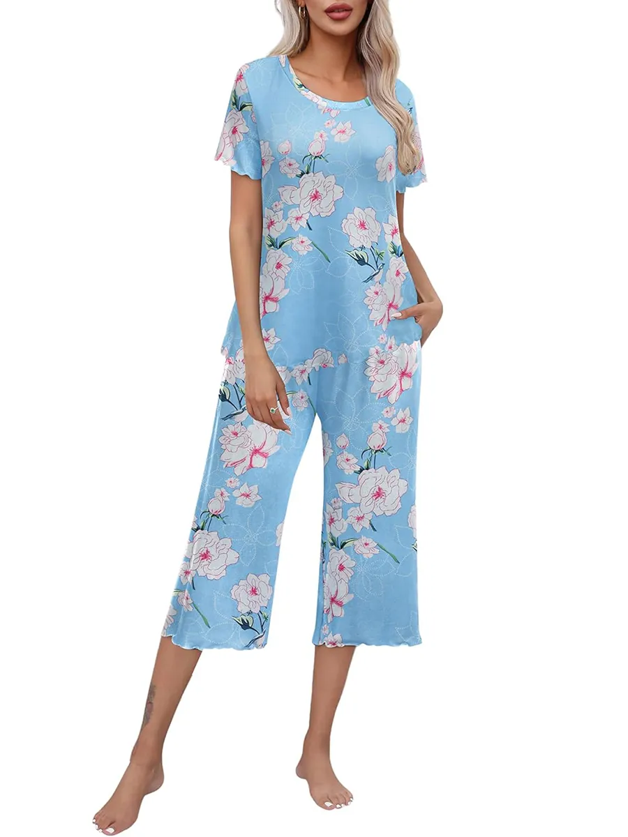 🔥👚👖【S-2XL】Nowa piżama damska z nadrukiem