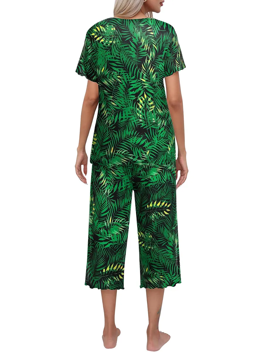 🔥👚👖【S-2XL】Nowa piżama damska z nadrukiem