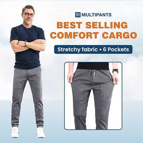 🔥👖【S-4XL】Wytrzymałe spodnie cargo z wieloma kieszeniami o wysokim stopniu rozciągliwości