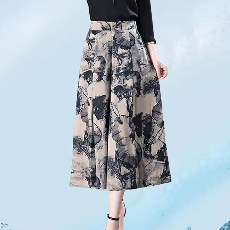 🔥👗Eleganckie damskie szyfonowe spodnie z szerokimi nogawkami
