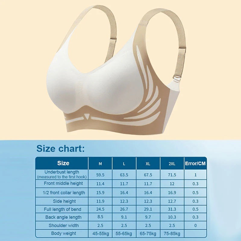 🔥👙Biustonosz push-up bez fiszbin, podnoszący i zapobiegający obwisaniu