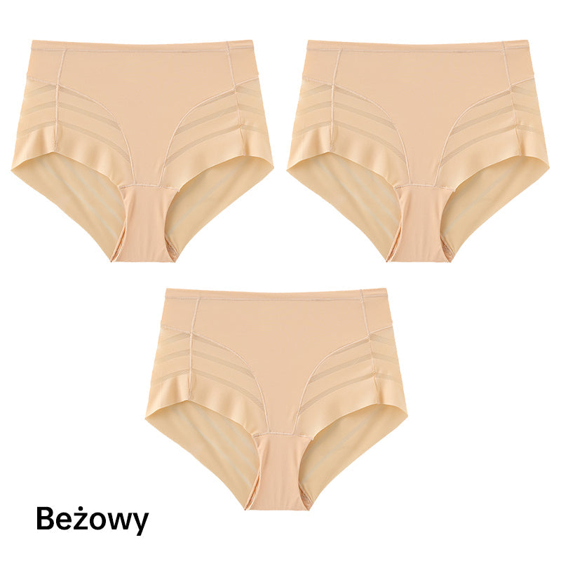 🔥🩲 Oddechowe Majtki w Paski Bezszwowe dla Kobiet