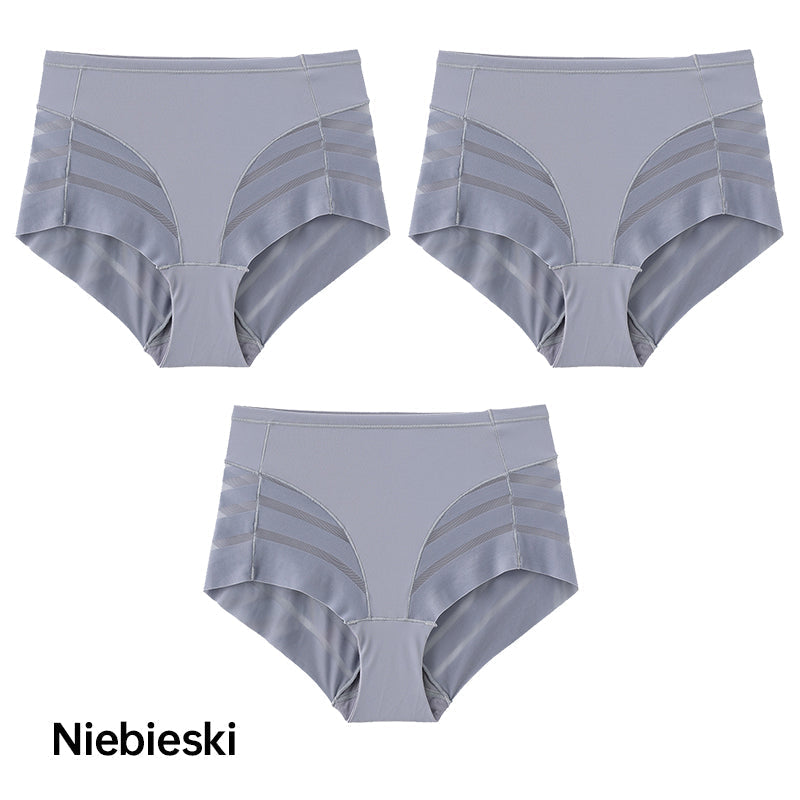 🔥🩲 Oddechowe Majtki w Paski Bezszwowe dla Kobiet