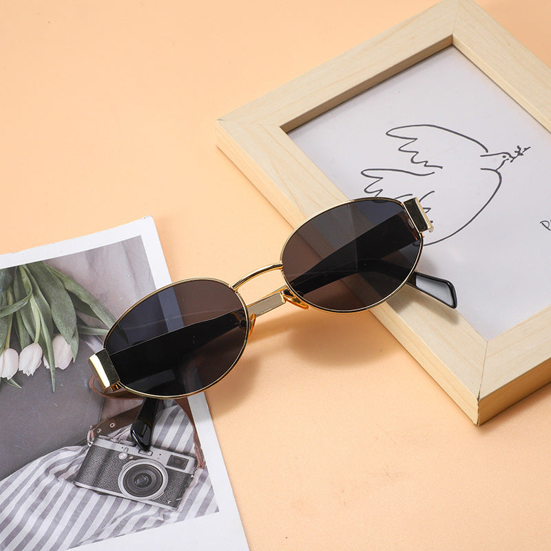 🔥🕶️Okulary przeciwsłoneczne Vintage Owalna Oprawka Z Etui