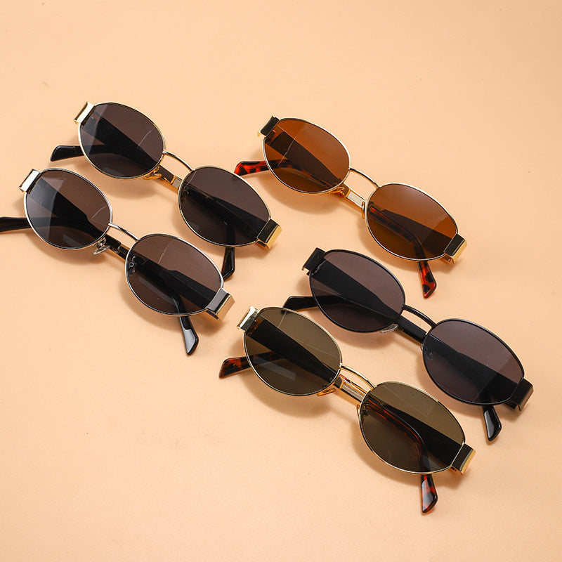🔥🕶️Okulary przeciwsłoneczne Vintage Owalna Oprawka Z Etui