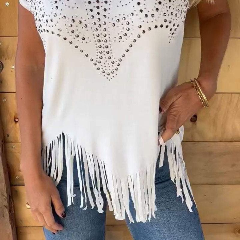 🔥👚Damska koszulka z krótkim rękawem w jednolitym kolorze🌟