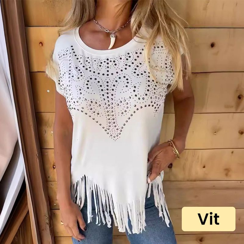 🔥👚Damska koszulka z krótkim rękawem w jednolitym kolorze🌟