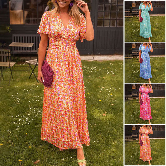 🔥👗Damska romantyczna sukienka w kwiaty w stylu vintage