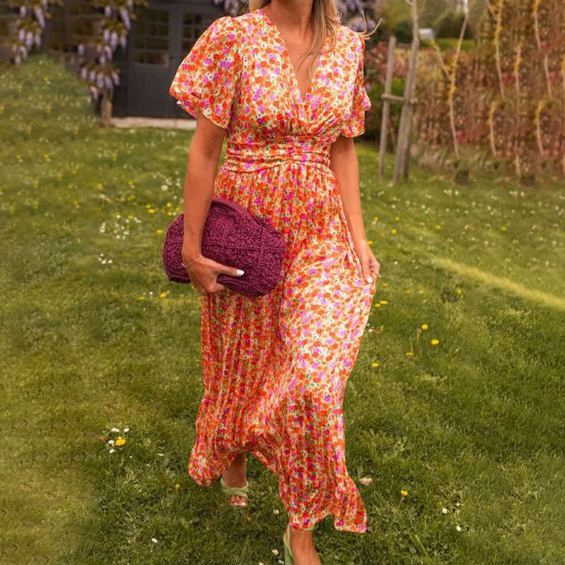 🔥👗Damska romantyczna sukienka w kwiaty w stylu vintage