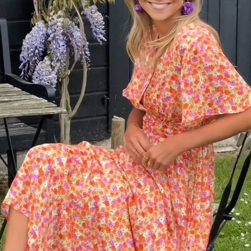 🔥👗Damska romantyczna sukienka w kwiaty w stylu vintage