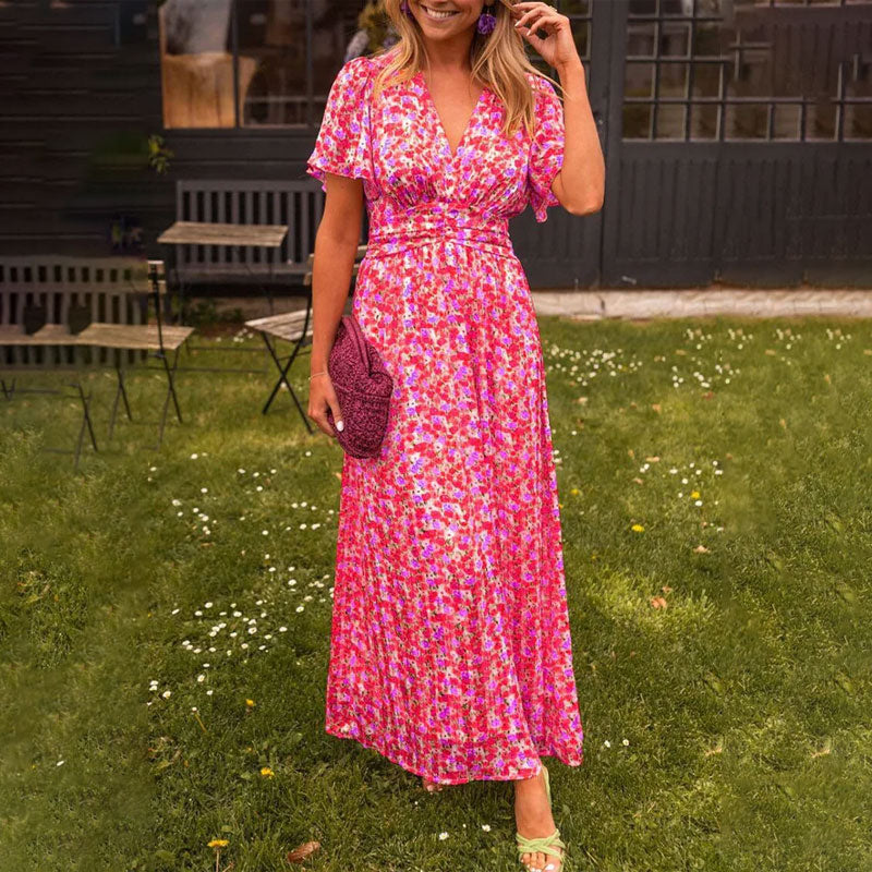 🔥👗Damska romantyczna sukienka w kwiaty w stylu vintage