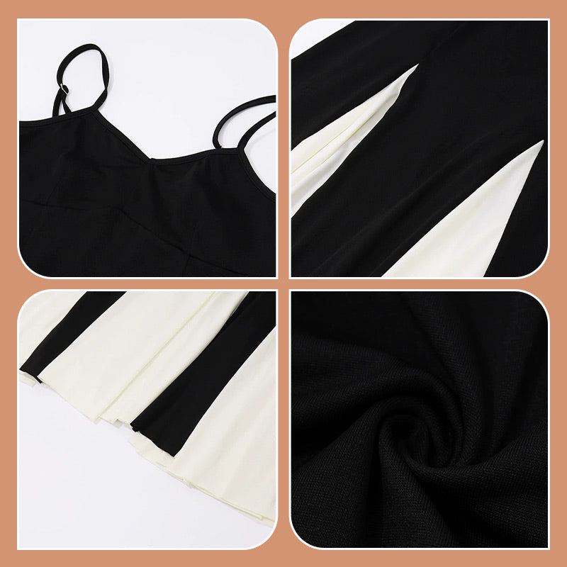 🔥👗Ponadczasowa Elegancja Paneled Tulle A-line Slip Maxi Dress