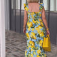🔥👗Sukienka tunika z nadrukiem cytrynowym
