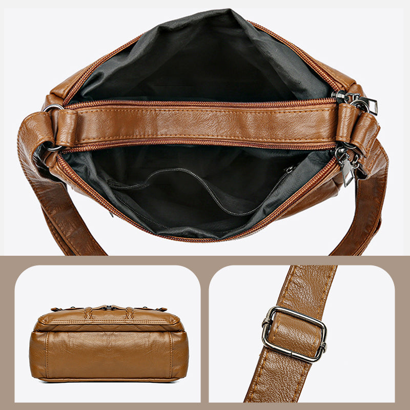 🔥👜Torebka damska w stylu retro o dużej pojemności z miękkiej skóry