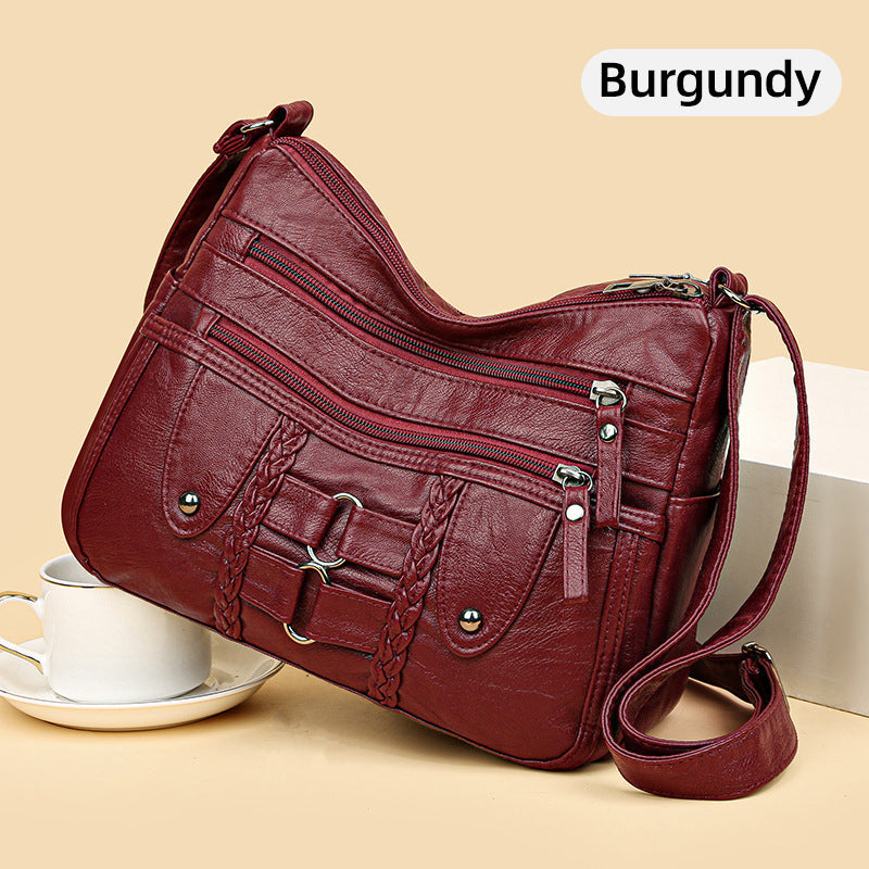 🔥👜Torebka damska w stylu retro o dużej pojemności z miękkiej skóry