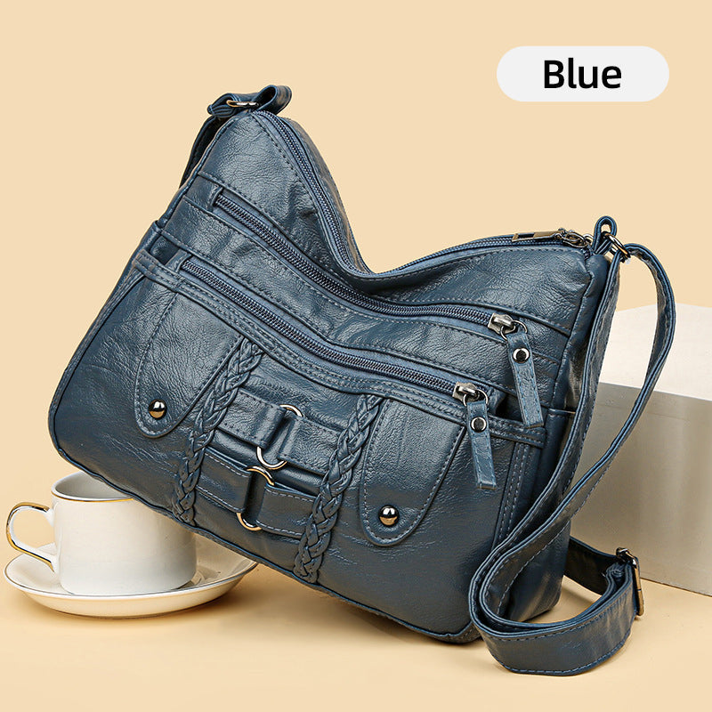 🔥👜Torebka damska w stylu retro o dużej pojemności z miękkiej skóry