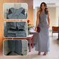 👗✨Letni zestaw z długą spódnicą bez rękawów w stylu retro, dwuczęściowy