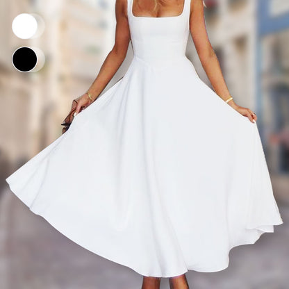 👗🔥Sukienka midi z rozcięciem w kształcie litery A